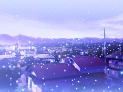 Rule 34 | 00s, clannad, game cg, hinoue itaru, key (company), landscape, mountain, no humans, scenery, snow, snowing, still life, town, winter