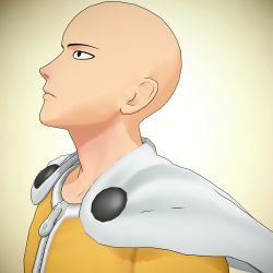 Rule 34 | 1boy, 3d, bad id, bad pixiv id, bald, cape, commentary request, male focus, mikumikudance (medium), one-punch man, profile, saitama (one-punch man), solo, umihara (dasaider), upper body