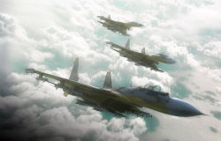 Rule 34 | 3d, ace combat, ace combat 04, aircraft, airplane, cloud, fighter jet, flying, jet, johanes rome, military, military vehicle, missile, no humans, ocean, su-37, vehicle focus, yellow 13