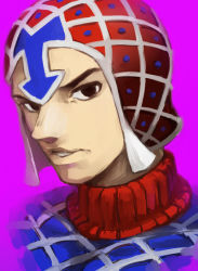 Rule 34 | 1boy, argyle, argyle clothes, argyle sweater, bad id, bad pixiv id, black eyes, guido mista, hat, jojo no kimyou na bouken, looking at viewer, male focus, ruchi, solo, sweater