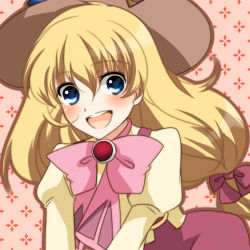 Rule 34 | 1girl, beryl benito, blonde hair, blue eyes, blush, freckles, hat, long hair, ribbon, tales of (series), tales of hearts, witch hat
