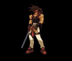 Rule 34 | animated, animated gif, arc system works, explosion, fire, glowing, guilty gear, guilty gear x, guilty gear xx, lowres, male focus, pixel art, sol badguy, solo, sword, transparent background, weapon