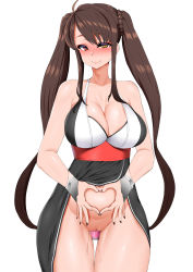 Rule 34 | 1girl, ara haan, bad id, bad pixiv id, bare shoulders, black dress, black hair, black nails, blush, breasts, chinese clothes, cleavage, clitoris, clothes lift, cowboy shot, dildo, dress, dress lift, elsword, era (erasion), halterneck, heart, heart hands, heterochromia, highres, large breasts, long hair, looking at viewer, nail polish, object insertion, pink lips, presenting, pussy, pussy juice, red eyes, red nails, sash, sex toy, simple background, smile, solo, thigh gap, thighs, twintails, uncensored, underbust, vaginal, vaginal object insertion, very long hair, white background, yellow eyes
