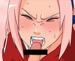 Rule 34 | 1girl, animated, animated gif, bar censor, blush, censored, closed eyes, dress, erection, eyelashes, fellatio, haruno sakura, headband, headdress, hetero, licking, licking penis, long hair, lowres, merry program, naruto, naruto (series), open mouth, oral, penis, pink background, pink hair, pointless censoring, red dress, red shirt, shirt, short sleeves, simple background, solo focus, steam, sweat, teeth, third-party edit, tongue, tongue out, upper body