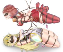 Rule 34 | aiza-ku, arms behind back, bdsm, blindfold, blonde hair, bondage, bound, bound together, cleave gag, cloth gag, crotch rope, dress, egg vibrator, forced orgasm, frogtie, gag, gagged, improvised gag, long hair, microskirt, mythra (xenoblade), no legwear, pyra (xenoblade), remote control vibrator, sex toy, shibari, shibari over clothes, short dress, short hair, skindentation, skirt, suspension, thighhighs, vibrator, xenoblade chronicles (series), xenoblade chronicles 2, zettai ryouiki