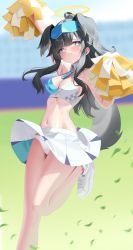 Rule 34 | absurdres, blue archive, hibiki (blue archive), hibiki (cheer squad) (blue archive), highres, leavv, millennium cheerleader outfit (blue archive), tagme, thighs