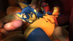 Rule 34 | 3d, ahegao, anal, animal crossing, animal ears, ankha (animal crossing), ass, black nails, blue hair, cat ears, cat tail, double penetration, furry, group sex, highres, huge ass, legs up, minotaur, nail polish, nintendo, nude, orgasm, penis, snake, tail, tail grab, tauren (warcraft), vaginal, warcraft, world of warcraft, yellow eyes