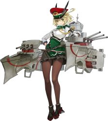 Rule 34 | 1girl, aiguillette, andrea doria (blue oath), artist request, black pantyhose, black skirt, blonde hair, blue oath, blush, boots, breasts, buttons, gloves, green eyes, green neckwear, hand on own hip, hat, highres, long sleeves, medium breasts, military, military uniform, multicolored clothes, multicolored hat, official art, panties, pantyhose, peaked cap, pleated skirt, rigging, short hair, skirt, smile, solo, transparent background, underwear, uniform