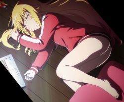 Rule 34 | anime screenshot, computer, gabriel dropout, gabriel tenma white, highres, laptop, on floor, screencap, sleeping, tagme