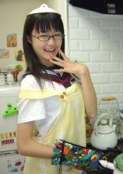 Rule 34 | 1girl, asian, glasses, indoors, long hair, photo (medium), school uniform, serafuku, shihono ryo, shihono ryou, smile, solo