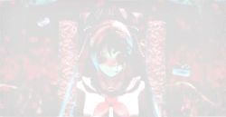 Rule 34 | 1girl, 3d, abstract background, android, animated, animated gif, barnacle, calne ca (deino), danmaku, deino (deino3330), eyeshadow, glowing, glowing eye, hair ribbon, hatsune miku, heterochromia, isopod, jewelry, long hair, looking at viewer, lowres, makeup, necklace, ribbon, saikin osen - bacterial contamination - (vocaloid), sailor collar, skull necklace, solo, twintails, vocaloid
