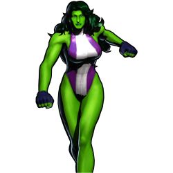 Rule 34 | 1girl, 3d, abs, breasts, capcom, cleavage, colored skin, female focus, fingerless gloves, gloves, green hair, green skin, large breasts, leotard, marvel, marvel vs. capcom, marvel vs. capcom 3, muscular, she-hulk, simple background, solo