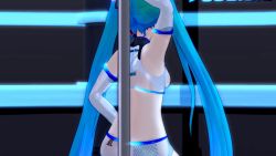 Rule 34 | 1girl, 3d, animated, animated gif, ass, ass shake, between buttocks, boots, breasts, dancing, elbow gloves, gloves, green hair, gs-mantis, hatsune miku, long hair, pole, pole dancing, see-through, short shorts, shorts, small breasts, solo, stripper pole, thigh boots, thighhighs, thighs, twintails, vocaloid