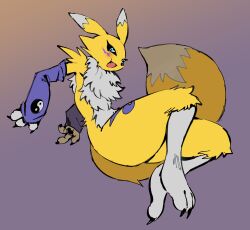 digimon digimon_(creature) fluffy fox_girl fox_tail furry furry_female renamon tail