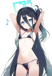 Rule 34 | 1girl, aris (blue archive), bare shoulders, black hair, blue archive, blue eyes, hairband, highres, long hair, looking at viewer, melreon, simple background, smile, solo