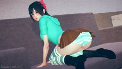 Rule 34 | 3d, before anal, dante656565, highres, solo, tagme, vanellope von schweetz, wreck-it ralph