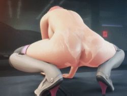 Rule 34 | 3d, animated, animated gif, ass, censored, ebimaru, lowres, monster, nude, pussy, scourge of the evil, tentacles, thighhighs