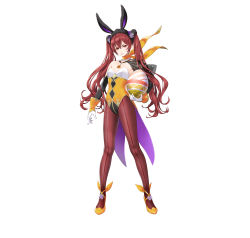 Rule 34 | 1girl, absurdres, animal ears, choker, closed mouth, commentary request, egg, female focus, fire emblem, fire emblem awakening, fire emblem heroes, full body, gloves, hair ornament, high heels, highres, holding, kaya8, leotard, lips, long hair, looking at viewer, matching hair/eyes, nintendo, pantyhose, rabbit ears, red eyes, red hair, serious, severa (fire emblem), simple background, sleeveless, solo, standing, strapless, strapless leotard, twintails