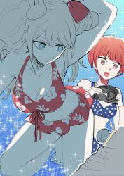 Rule 34 | 2girls, animal, bikini, danganronpa (series), enoshima junko, multiple girls, snail, swimsuit