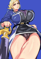 Rule 34 | 1girl, awashima seri, blonde hair, breasts, huge breasts, k-project, solo, sword, weapon