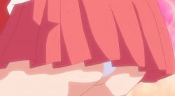 Rule 34 | 1girl, animated, animated gif, anime screenshot, ass, from behind, megami-ryou no ryoubo-kun, panties, pantyshot, pink skirt, pleated skirt, screencap, senshou kiriya, skirt, solo, thighs, underwear, upskirt, white panties