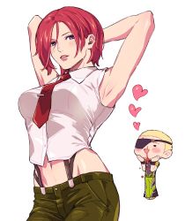 Rule 34 | 1girl, midriff, navel, red hair, tagme, the king of fighters, vanessa (kof)