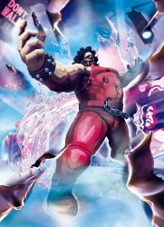 Rule 34 | absurdres, black hair, capcom, chain, final fight, highres, hugo andore, leopard print, male focus, manly, muscular, official art, street fighter, street fighter iii (series), street fighter x tekken