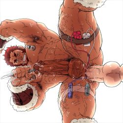 Rule 34 | 1boy, abs, anal, anal object insertion, armpits, bara, beard, blush, clothed sex, dildo, erection, facial hair, fate/grand order, fate/zero, fate (series), highres, iskandar (fate), konohanaya, large pectorals, large penis, male focus, male penetrated, manly, milking machine, muscular, nipples, object insertion, pectorals, penis, precum, sex, sex toy, solo, testicles, thick thighs, thighs, uncensored, urethral insertion, veins, vibrator, vibrator in anus