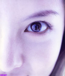 Rule 34 | 1girl, asian, brown eyes, close-up, eye reflection, hagiwara mai, maichy, photo (medium), reflection, solo focus