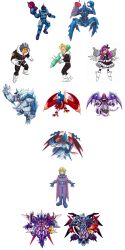 Rule 34 | armor, belt, claws, digimon, digimon story: lost evolution, dos (digimon), energy gun, eraser (digimon), ex-eraser alpha, ex-eraser beta, ex-eraser gamma, ex-eraser omega, fusion, giga devast, highres, kernel (digimon), lamia, long hair, looking at viewer, mask, monster girl, official art, open mouth, ray gun, sharp teeth, shift eraser, simple background, spikes, tail, teeth, tera devast, tres (digimon), uno (digimon), weapon, white background, wings