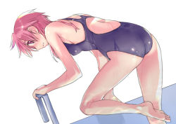 Rule 34 | 1girl, ass, barefoot, competition swimsuit, feet, one-piece swimsuit, original, solo, swimsuit, takeda sun