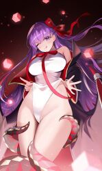 Rule 34 | bb (fate), bb (fate) (all), bb (fate/extra), bb (swimsuit mooncancer) (fate), fate/extra, fate/grand order, fate (series), highres, leotard, long hair, purple eyes, purple hair, tentacles