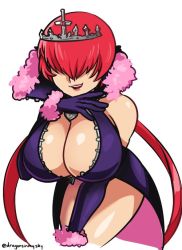 Rule 34 | 1girl, breasts, cleavage, large breasts, red hair, shermie (kof), snk, snk heroines: tag team frenzy, solo, tagme, the king of fighters