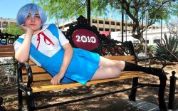 1girl ayanami_rei ayanami_rei_(cosplay) cosplay lizz_cosplay mexico neon_genesis_evangelion photo_(medium) real_life red_ribbon ribbon tokyo-3_middle_school_uniform