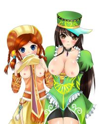 Rule 34 | 2girls, blush, breasts, hat, multiple girls, tagme