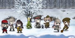 Rule 34 | &gt; &lt;, 6+girls, ball, belt, belt pouch, black footwear, black hair, blonde hair, boots, bottle, bow, brown footwear, brown hair, c96 (girls&#039; frontline), chauchat (girls&#039; frontline), cheese, chibi, chocolate, christmas, christmas tree, closed eyes, coffee, coffee mug, commentary, crater, cup, eating, english commentary, food, garrison cap, girls&#039; frontline, gloves, green eyes, hair bow, hair ornament, hat, helmet, holding, jacket, kar98k (girls&#039; frontline), lee-enfield (girls&#039; frontline), lewis (girls&#039; frontline), long hair, military, military uniform, mini hat, mug, multiple girls, o o, outdoors, p08 (girls&#039; frontline), pouch, red eyes, red hair, scarf, sidelocks, silver hair, smile, snow, soccer, soccer ball, sprite art, star (symbol), teapot, the mad mimic, truce, twintails, two side up, uniform, very long hair, webley (girls&#039; frontline), wine bottle, world war i