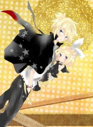 Rule 34 | 1boy, 1girl, blonde hair, brother and sister, child, couple, hetero, incest, kagamine len, kagamine rin, short hair, siblings, twincest, twins, vocaloid