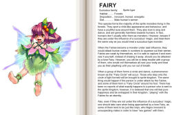 Rule 34 | 1girl, barefoot, blush, character profile, english text, fairy, fairy (monster girl encyclopedia), feet, hard-translated, kenkou cross, monster girl, monster girl encyclopedia, official art, orange eyes, pink hair, pointy ears, rape, see-through, smile, third-party edit, translated, wings