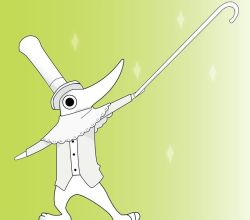 Rule 34 | 00s, arm up, buttons, cane, excalibur (soul eater), formal, full body, hat, holding, long sleeves, no humans, soul eater, standing, suit, top hat, cane