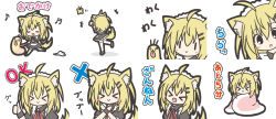 Rule 34 | &gt; &lt;, +++, 1girl, :&gt;, :d, :o, ahoge, animal, animal ears, beamed semiquavers, black dress, black eyes, blanket, blonde hair, blush stickers, bug, butterfly, chibi, closed eyes, closed mouth, crossed arms, dog ears, dog girl, dog tail, dress, facing away, facing viewer, hair between eyes, holding, holding leash, insect, leash, long hair, looking at viewer, maid, maid headdress, musical note, open mouth, original, parted lips, puffy short sleeves, puffy sleeves, quaver, ri-net, short sleeves, smile, standing, standing on one leg, tail, thighhighs, thumbs up, tongue, tongue out, translation request, white thighhighs, x arms, xd, | |