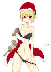 Rule 34 | blonde hair, breasts, christmas, league of legends, mos yen, red eyes, riven (league of legends), undressing