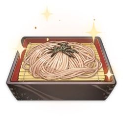 Rule 34 | artist request, box, commentary, english commentary, food, food focus, game cg, genshin impact, lowres, no humans, noodles, official art, seaweed, simple background, soba, sparkle, still life, third-party source, transparent background