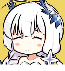 Rule 34 | 1girl, ^ ^, ahoge, azur lane, bare shoulders, blush, braid, closed eyes, closed mouth, collarbone, eyebrows hidden by hair, hair between eyes, hair ornament, headgear, illustrious (azur lane), illustrious (illustrious ball) (azur lane), long hair, nagato-chan, portrait, silver hair, simple background, smile, solo, yellow background