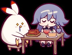 Rule 34 | + +, 1girl, animal, animated, animated gif, baozi, bird, black hair, black shirt, bowl, casual, chair, chicken, chopsticks, closed eyes, closed mouth, eating, food, fu hua, fu hua (night squire), holding, holding bowl, holding chopsticks, honkai (series), honkai impact 3rd, long hair, official art, pork, shirt, short sleeves, simple background, sitting, solo, table, transparent background