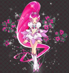 Rule 34 | 10s, 1girl, absurdres, bad id, bad pixiv id, boots, bow, brooch, cure blossom, dress, flower, full body, hair flower, hair ornament, hair ribbon, hanasaki tsubomi, heart, heart brooch, heartcatch precure!, highres, jewelry, knee boots, long hair, magical girl, patychanbr, pink bow, pink eyes, pink hair, precure, ribbon, smile, solo, very long hair, wrist cuffs