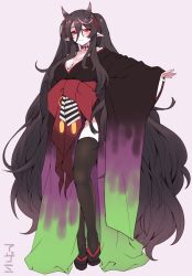 Rule 34 | full body, japanese clothes, long hair, original, solo, standing, twintails, very long hair, yagi (ningen)