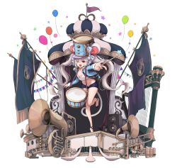 Rule 34 | &gt; o, 1girl, ;d, animal ears, artist request, bare legs, blue hat, blue jacket, blue shorts, breasts, commission, crop top, drum, drumsticks, dungeon and fighter, duplicate, epaulettes, flag, flats, french horn, hat, highres, holding, instrument, jacket, leg up, lifeff, long hair, long sleeves, looking at viewer, micro shorts, midriff, mouse ears, mouse girl, mouse tail, navel, no bra, one eye closed, open clothes, open fly, open jacket, open mouth, outstretched arm, red eyes, revealing clothes, second-party source, shirt, shorts, small breasts, smile, solo, stomach, tail, thighs, transparent background, twintails, very long hair, wavy hair, white hair, white shirt