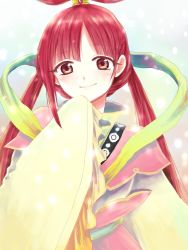 Rule 34 | 1girl, chinese clothes, hair ornament, hair rings, hanfu, jewelry, long hair, magi the labyrinth of magic, red eyes, red hair, ren kougyoku, sako (rt1000322), solo