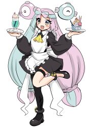 Rule 34 | alternate costume, enmaided, iono (pokemon), maid, pink eyes, pink hair, pokemon av, poyoxis, solo