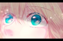 Rule 34 | 1girl, artoria pendragon (all), artoria pendragon (fate), blonde hair, blurry, close-up, commentary request, depth of field, eye focus, fate/stay night, fate (series), green eyes, hair between eyes, highres, letterboxed, light particles, portrait, roku (ntbr fate), saber (fate), shaded face, solo, tears